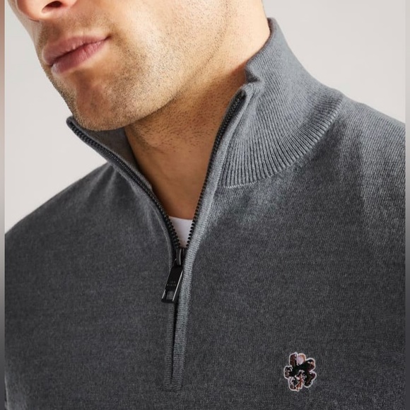 Ted Baker Core Half Zip Wool Pull-Over NWT - Picture 3 of 8